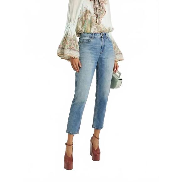 ZIMMERMANN Tops - NEW ZIMMERMANN bead-embellished printed chiffon blouse in multi